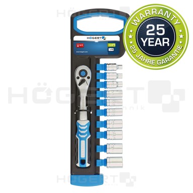 Račna 1/4", 72 zuba, s nastavcima, 11 komada